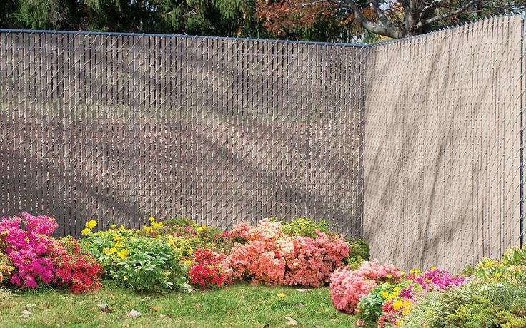 Chain-Link Fence with Privacy Slats